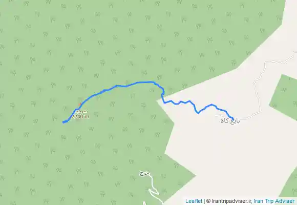 ترک جی پی اس مسیر برگشت از قله سرخیل به روستای بایکلا