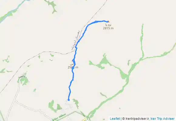 ترک جی پی اس مسیر رفت و برگشت قله داس و قله نرم پااز درود نیشابور