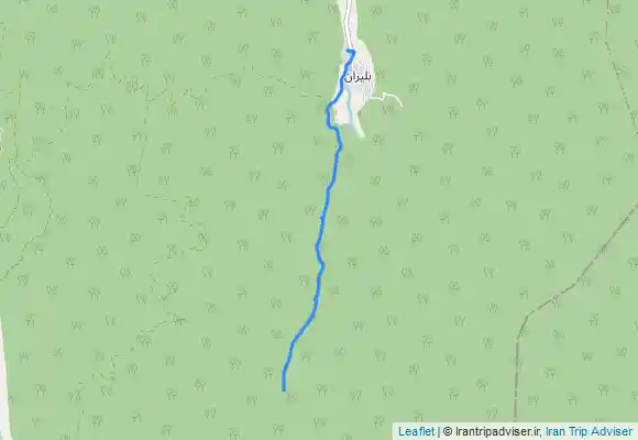 ترک جی پی اس به سمت چشمه بلیران