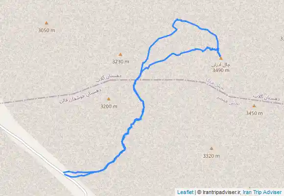 ترک جی پی اس صعود به قله چال آذران روستای کامو