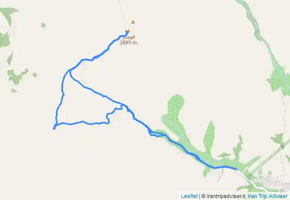 ترک جی پی اس قله قوچگر از روستای دیزباد برگشت از یال دو گرگ