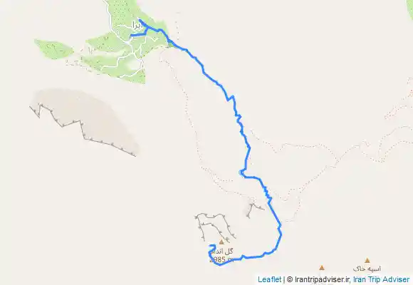 ترک جی پی اس بازگشت به نقطه شروع از قله گل اندام به روستای ایراء