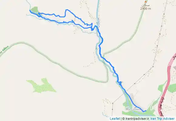 ترک جی پی اس Sangān-e Bālā آبشار سنگان