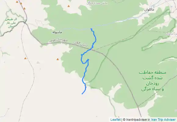 ترک جی پی اس مسیر پیاده از کوه گرداب آببر تا گیلبندرود ماسوله