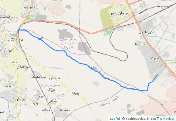 ترک جی پی اس خط الراس شاه کوه اصفهان