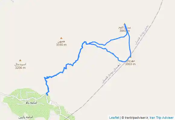 ترک جی پی اس گزارش صعود قلل پيرزن كلوم و مهرچال از روستای امامه