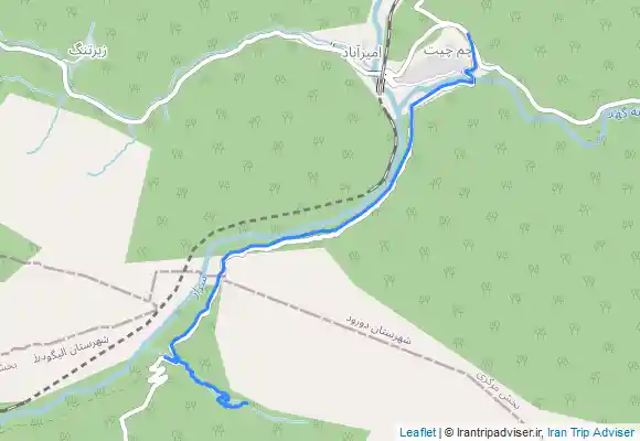 ترک جی پی اس برگشت آبشار چم چیت ( آبگرمه )