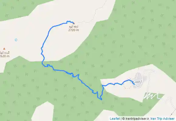 ترک جی پی اس صعود به قله ارفع کوه از روستای ارفع ده