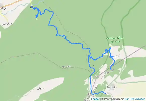 ترک جی پی اس Dasht-e Shād - Lovehدشت شاد به آبشار کندسکوه ولوه