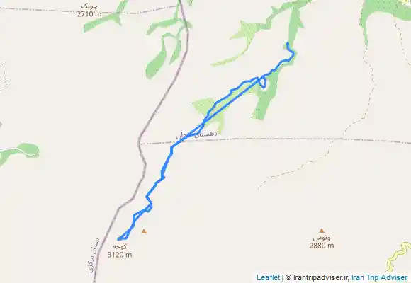 ترک جی پی اس قله کوجه . روستای انجیله
