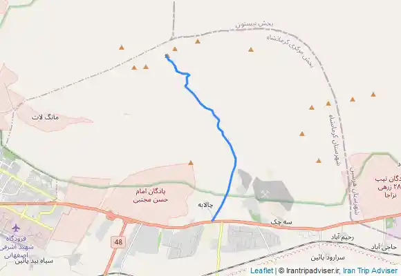 ترک جی پی اس مسیر به سمت قله پراو