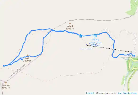 ترک جی پی اس کلاغ لانه و الوند