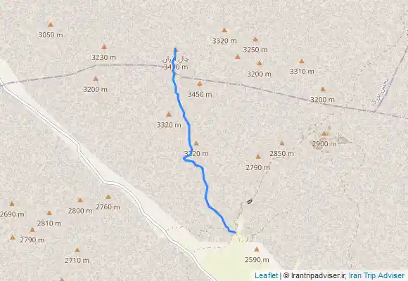 ترک جی پی اس قله چال آذران - زمستانه