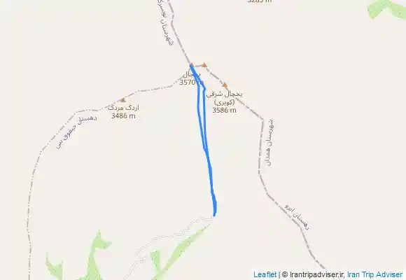 ترک جی پی اس قله کوبری وقله یخچال بام همدان