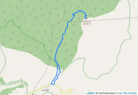 ترک جی پی اس قله چرم کش