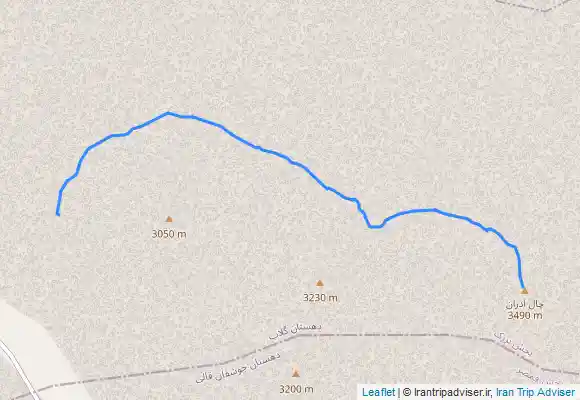 ترک جی پی اس قله چال آذران - تابستانه