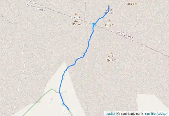 ترک جی پی اس کرکس از مسیر کشه ۳۸۹۵متر Karkas 3895m کشه