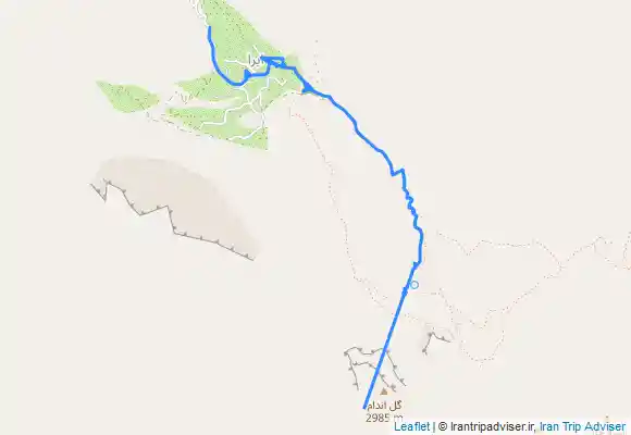 ترک جی پی اس برگشت راه قله گل اندام