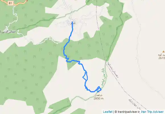 ترک جی پی اس قله شاهدژ ازروستای لنگر