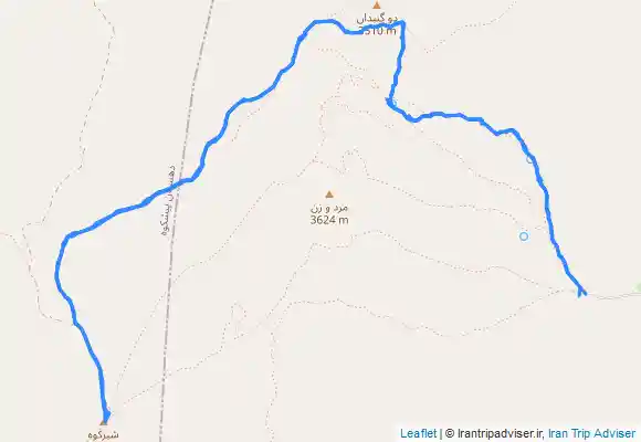 ترک جی پی اس صعود یکروزه قله شیرکوه روستای ده بالا