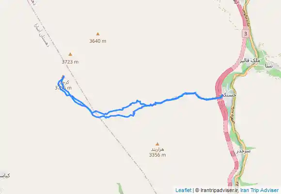 ترک جی پی اس قله کرچان از حسنکدر