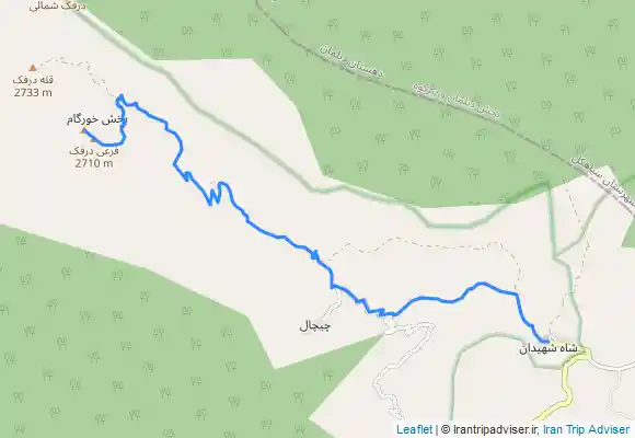 ترک جی پی اس شاه شهیدان به قله درفک