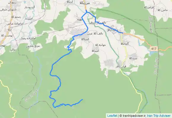 ترک جی پی اس مسیر برگشت از ورودی هفت آبشار( مسیر جاده ای ماشین رو)