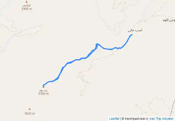 ترک جی پی اس قله اُنیسه از روستای اسب خانی