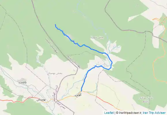 ترک جی پی اس مسیر کوپن تا پای آبشار پای طوف 