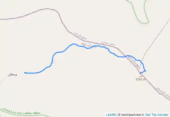 ترک جی پی اس قله بدر و وزیر از روستای ورمقان