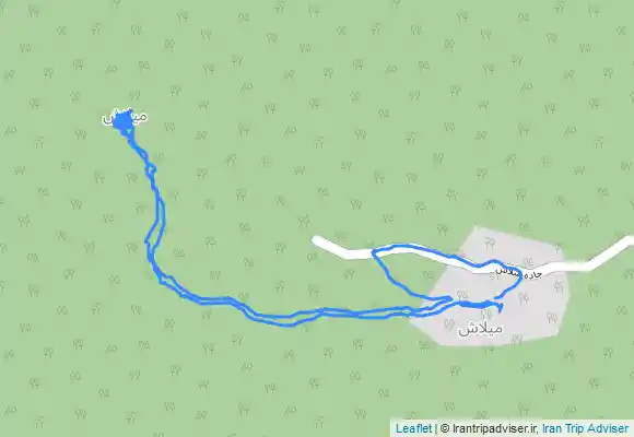 ترک جی پی اس Mīlāsh- آبشار میلاش