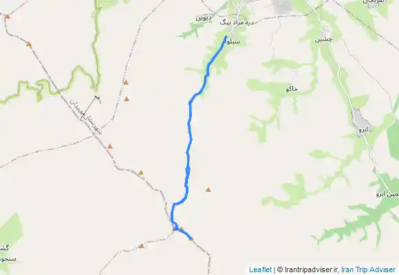 ترک جی پی اس پیمایش از دره مرادبیک تا قله کوبُری و یخچال