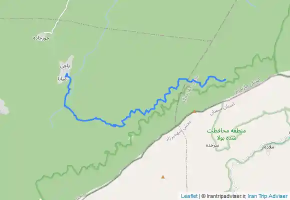 ترک جی پی اس کلبه ی ابشار اوبن به میانا