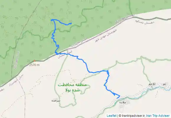 ترک جی پی اس مسیر رفت به ابشار اوبن خرداد ۴۰۲
