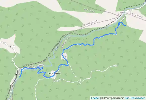 ترک جی پی اس مسیر آبشارگرمه به آبشار بیشه
