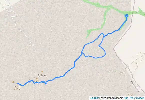 ترک جی پی اس صعود بهاره به قله بینالود از روستای فریزی