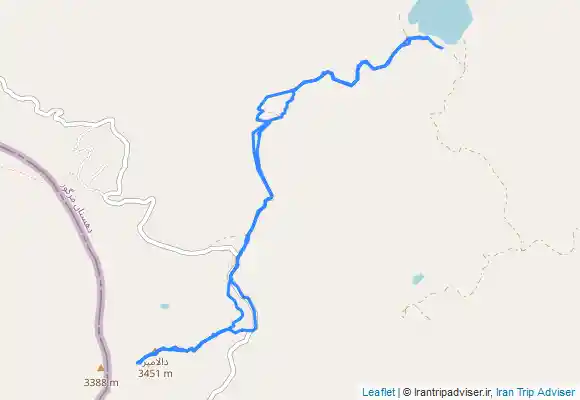 ترک جی پی اس دریاچه دالامپر به کوه دالامپر