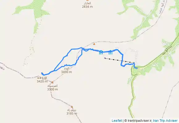 ترک جی پی اس گنجنامه به قله کلاغ لانه و الوند