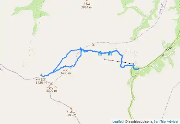 ترک جی پی اس گنج نامه به قله کلاغ و الوند