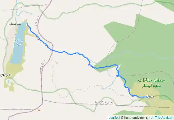 ترک جی پی اس پیمایش مسیر دریاچه نئور(اردبیل) به ییلاق سوباتان تالش ( گیلان)