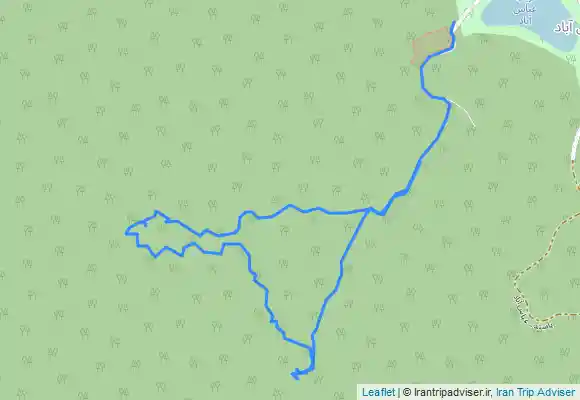 ترک جی پی اس مسیر عباس اباد به کلبه اتش نشانی.خرماندی چشمهوازاد چشمه