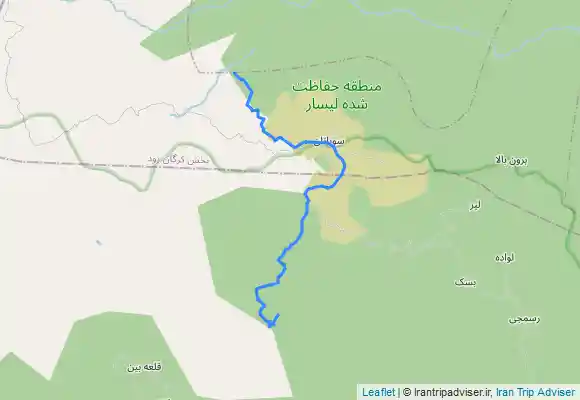 ترک جی پی اس شکردشت به آبشار ورزان