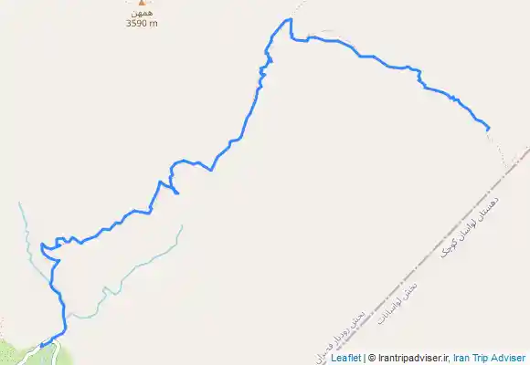 ترک جی پی اس Ammāmeh - Rāḩatābād صعود به قله مهرچال