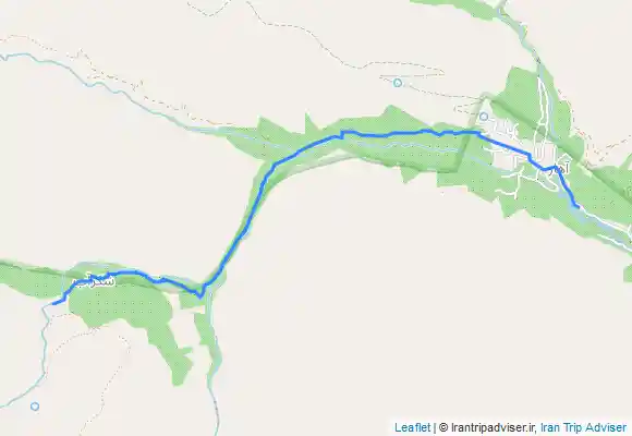 ترک جی پی اس روستای آهار به آبشار شکرآب