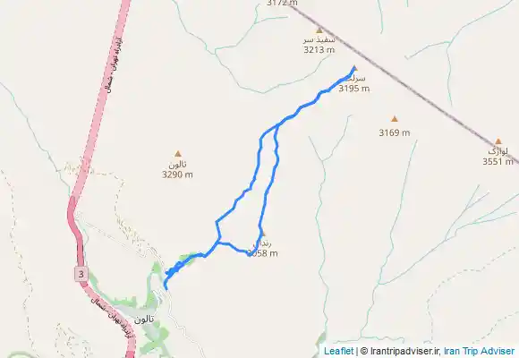 ترک جی پی اس سرلت و رندان از دره لشگرک