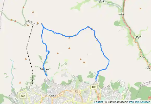 ترک جی پی اس خط الراس دارآباد به توچال - Darabad To Tochal