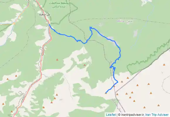 ترک جی پی اس صعود قله خرونرو از روستای سنگده جنگل راش