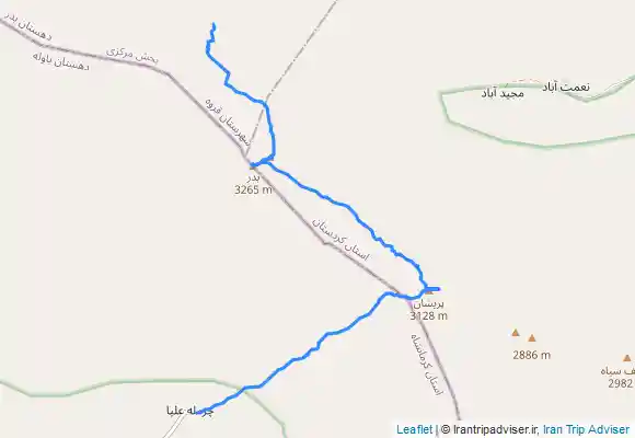 ترک جی پی اس Badr peak and Parishan peak , قله بدر و قله پریشان