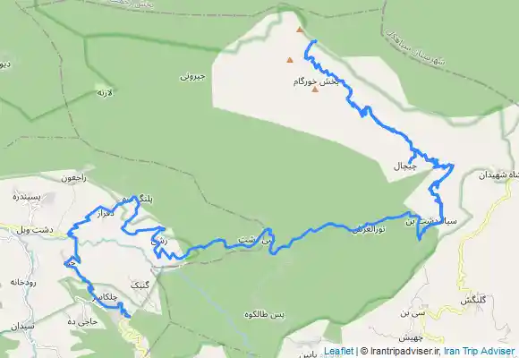 ترک جی پی اس قله درفک از توتکابن جاده خاکی