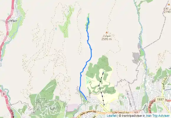 ترک جی پی اس دره حصارک از انتهای خیابان گلوتنگه